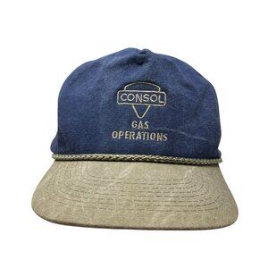 Consol Gas Operations Vintage Trucker Snapback Hat Cap Coal Mining Drilling Dad